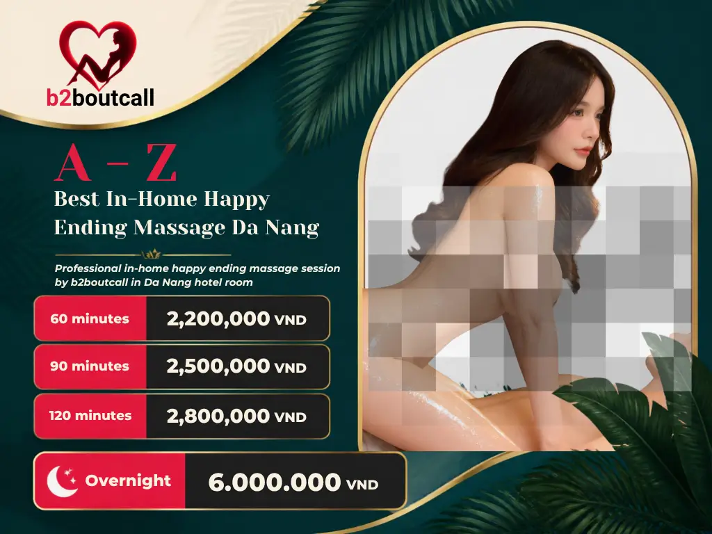 Professional in-home happy ending massage session by b2boutcall in Da Nang hotel room